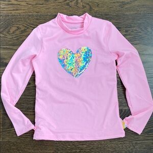 Cat and Jack sequin swim shirt new with tags size 7/8 medium